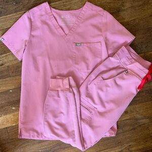 Figs Blush Pink Scrub Ensemble